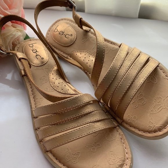 Boc Rose Gold Women Sandals Size 679 Or 